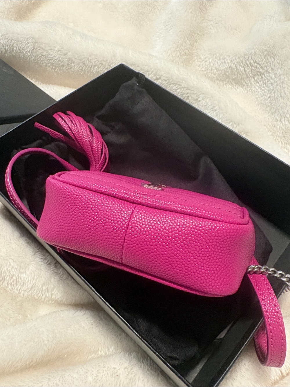 Yves Saint Laurent Fuchsia Mini Crossbody Bag - Picture 6 of 7